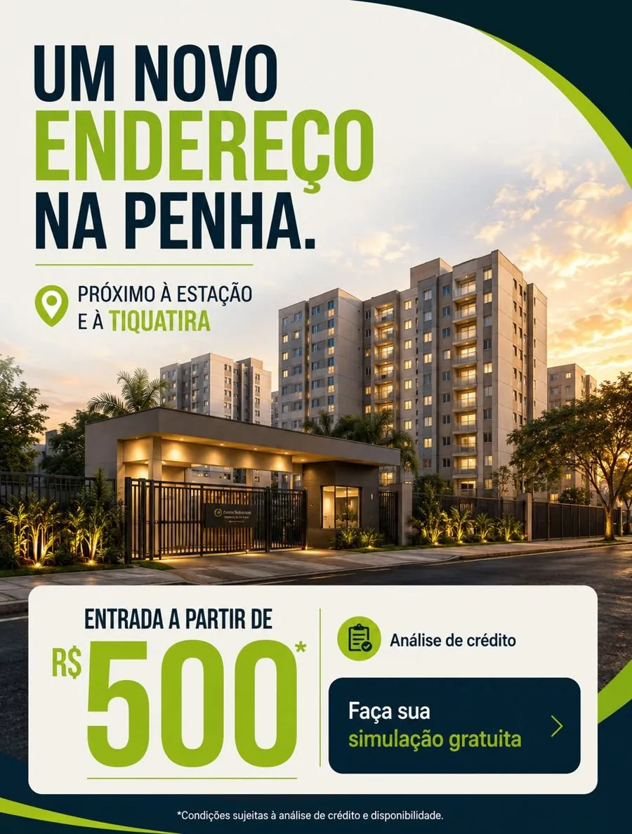 Arte lançamento fachada com preço de entrada